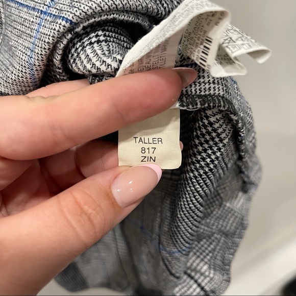 Zara Cotton Plaid Houndstooth Tie Sleeve Dress Size 9 - Picture 4 of 10